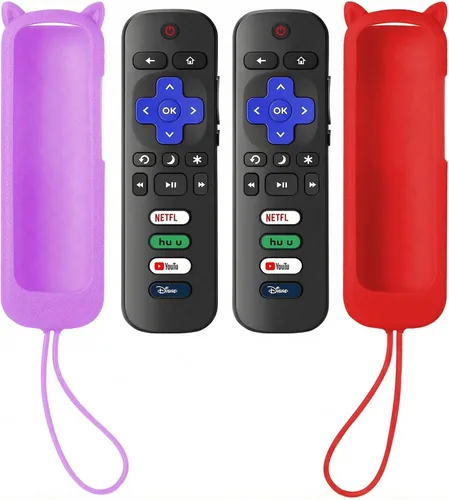 Vista 22 de Control remoto de repuesto para Roku TV con funda protectora suave, control remoto universal para TCL Roku/Hisense Roku/Onn Roku/Sharp Roku/Element