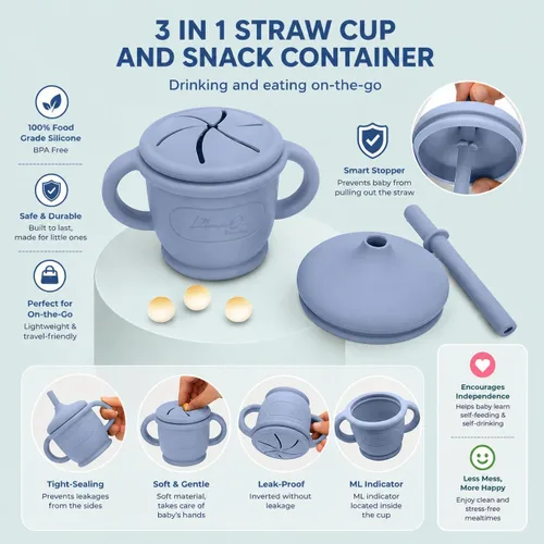 Vista 6 de Juego de alimentación de silicona para bebés, 10 suministros de destete LED para bebés, platos para bebés sin BPA con platos y cuencos para niños