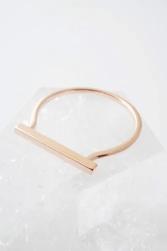 Vista 3 de Honeycat Anillo de barra larga en oro, oro rosa o plata Joyería minimalista y delicada