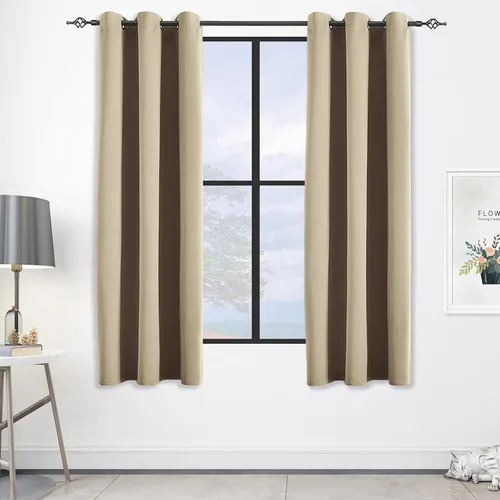 Vista 42 de Cortinas opacas para dormitorio, con aislamiento térmico y bloqueo de luz, para oscurecer la habitación, cortinas con ojales sólidos para ventana