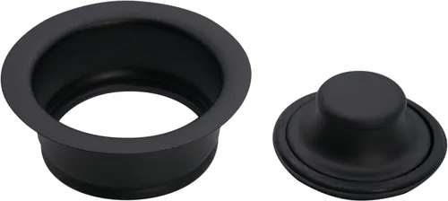 Vista 5 de Westbrass R2089-62 - Brida de drenaje y tapón de eliminación de residuos para fregadero de cocina de 4-1/4 pulgadas, 1 paquete, negro mate