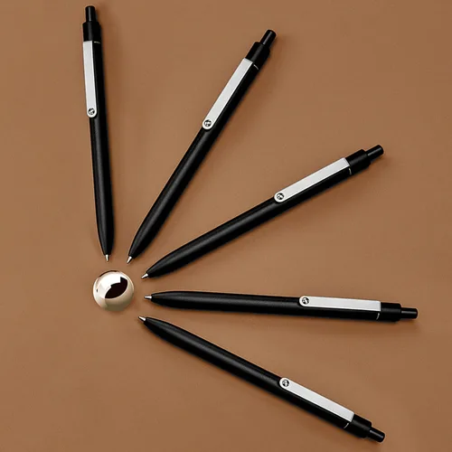 Vista 7 de LINFANC 5 bolígrafos de gel negro, punta media de 0.028 in, de secado rápido, tinta negra para diario, bolígrafo de gel de escritura suave, bonitos