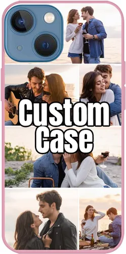 Vista 21 de Funda de teléfono con foto personalizada para iPhone 13 Mini, imagen/texto personalizados, funda negra delgada y suave, regalo único de nicho