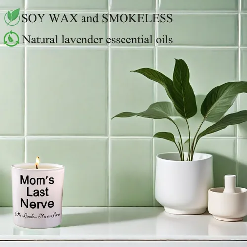 Vista 4 de BFJLIFE Regalos para mamá de hija o hijo, divertido regalo único para madre para Navidad, cumpleaños, mamás, Last Nerve Oh Look Its On Fire Novedosa
