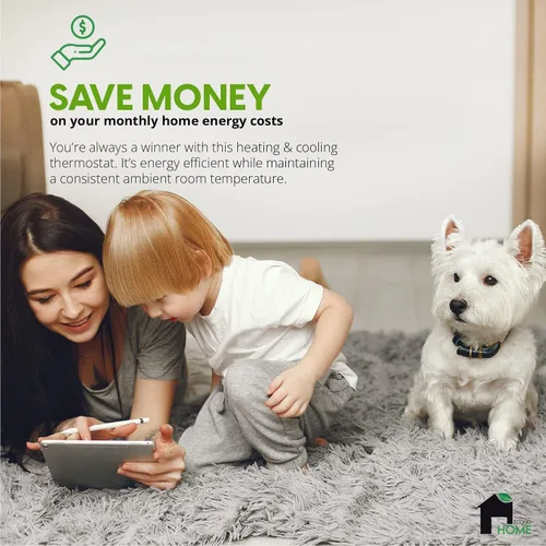 Vista 7 de EconoHome - Termostato ajustable universal con enchufe para calefacción y refrigeración - Compatible con la mayoría de los calentadores de pared