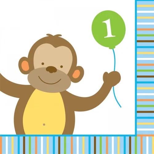Vista 5 de Servilletas de papel de 16 unidades, Circus Time 1st Birthday