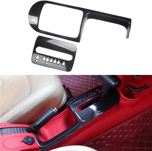 Vista 2 de HIGH FLYING Para Volkswagen New Beetle 2003-2010 Accesorios para el interior del automóvil, kit de panel de engranajes de la consola, cubierta ABS
