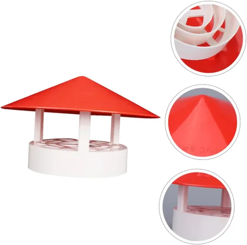 Vista 8 de MERRYHAPY 1pc impermeable Smokestack Cap Pvc cubierta de chimenea para protección contra el tiempo embudo protector para ventilación de techo