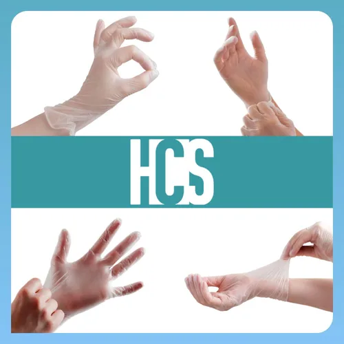 Vista 7 de HCS - Guantes de vinilo transparente, desechables, sin látex, sin polvo, guantes desechables de vinilo, cocina, preparación de alimentos, limpieza