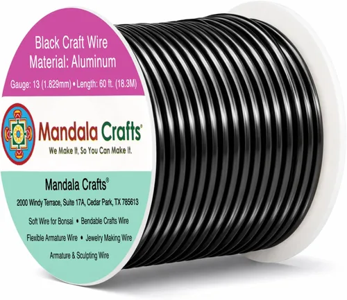 Vista 75 de Mandala Crafts - Alambre de aluminio anodizado de calibre 22 para hacer joyas - 137.2 m de alambre flexible surtido y coloreado - Doble para bonsái