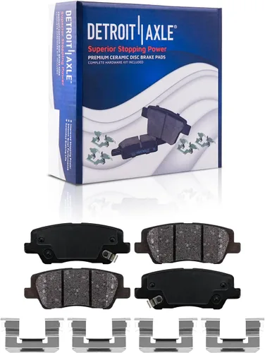 Vista 45 de Detroit Axle - Pastillas de Freno Delantero Izquierdo Reemplazo de Pinza de Disco para Dodge Ram 1500 Dakota Mitsubishi Raider - Juego de 3 piezas