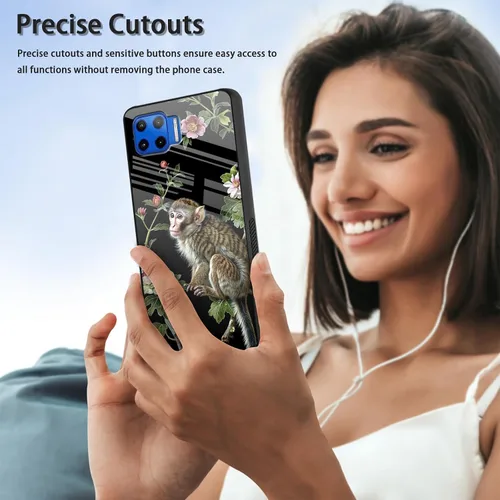 Vista 205 de Funda para Motorola Moto Edge 2022, cubierta trasera de vidrio templado con protector de pantalla, funda protectora a prueba de golpes para Motorola