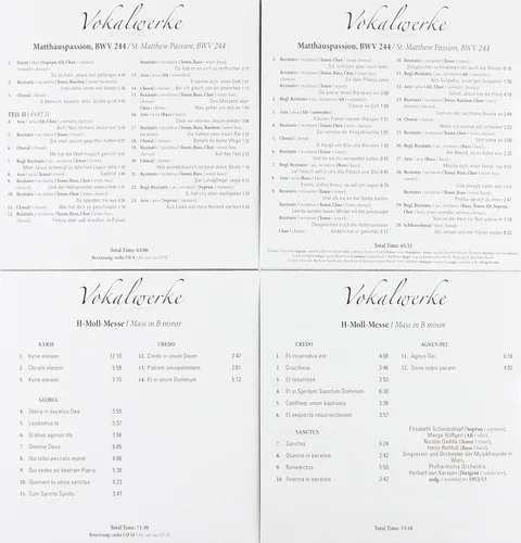 Vista 6 de Bach Vokalwerke- Christmas Oratorio St John Passion St Matthew Passion Mass in B minor