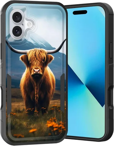 Vista 164 de Funda para iPhone Air, doble capa híbrida resistente resistente a prueba de golpes de policarbonato duro + funda protectora de silicona suave