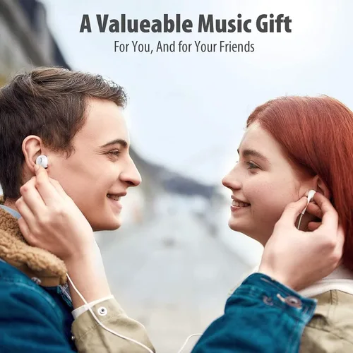Vista 7 de Auriculares 5 en uno, auriculares con cable con bloqueo de ruido estéreo de graves pesados, micrófono, compatible con iPhone, teléfonos Android