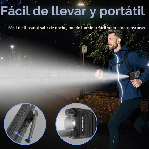 Vista 6 de SAMCOM Radio T2 GMRS de 2 W de largo alcance Walkie Talkie NOAA recargable para el clima, radio bidireccional resistente, radios de llamadas