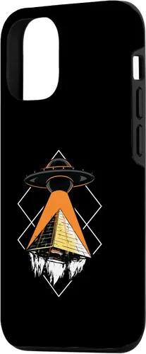 Vista 2 de iPhone 15 Funny Alien Addiction Pyramid Of Cheops UFO Case