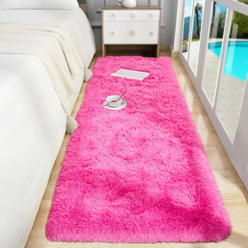 Vista 60 de Foxmas Alfombras de Área Suaves y Esponjosas para Dormitorio, Habitación de los Niños, Alfombra de Guardería de Felpa Peluda, Alfombras Peludas