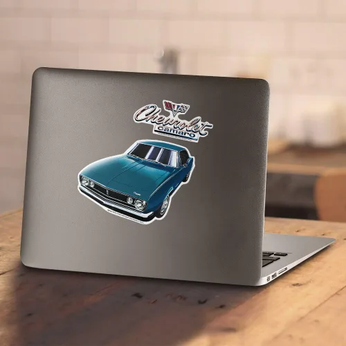 Vista 5 de Popfunk Camiseta y calcomanías clásicas para automóvil Chevy Camaro 1967