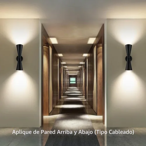 Vista 2 de Aplique de pared para baño, apliques modernos negros de 13 pulgadas, decoración de pared, accesorios de pared interiores para sala de estar