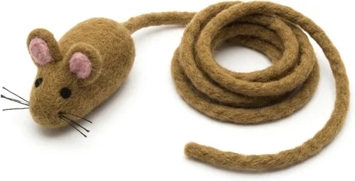 Vista 15 de Glaciart One Mini juguete de fieltro para gatos, tamaño de gatito y gato pequeño, juguete de lana natural, juguete interactivo suave y mullido
