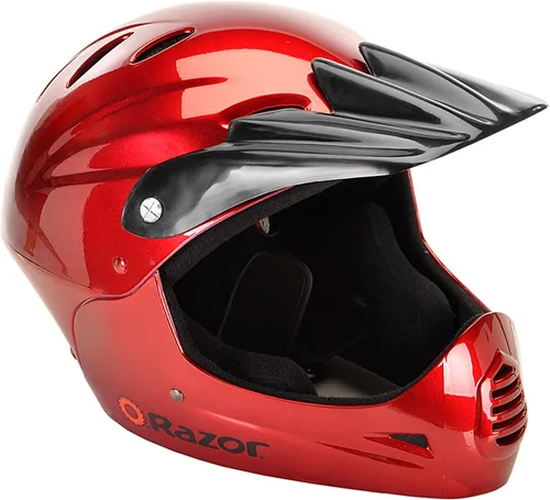 Vista 9 de Razor Casco juvenil de cara completa, carcasa exterior de plástico ligero con correas ajustables para jóvenes jinetes