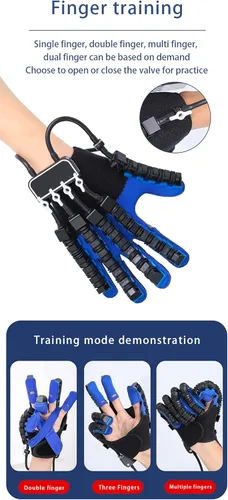 Vista 3 de Guantes de robot de rehabilitación mejorados, guante robótico con función de memoria para dispositivo de terapia de recuperación de accidentes