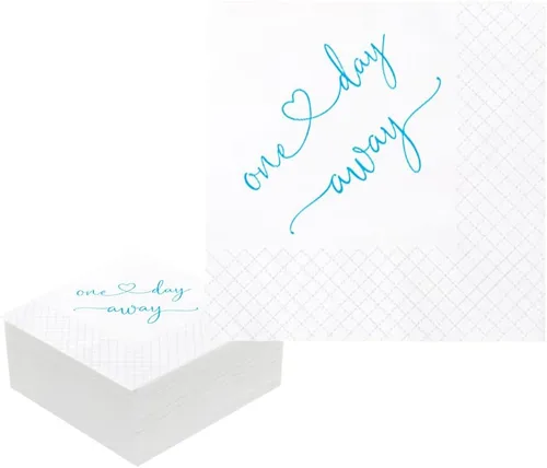 Vista 15 de Servilletas de cóctel de cena de ensayo de un día, suministros de fiesta de un día en papel servilletas desechables a granel para decoración de mesa