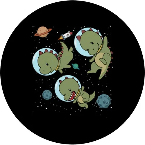 Vista 3 de Space Dinosaur PopSockets - Soporte para teléfonos y tabletas, Negro