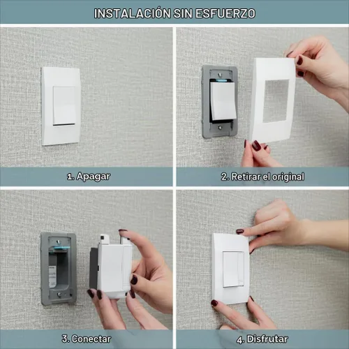 Vista 7 de Interruptor de luz nocturna simple de Deako, luz LED blanca cálida, sensor de encendido/apagado automático, un solo polo, requiere cable neutro