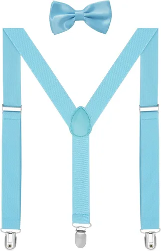 Vista 71 de habibee Color sólido para hombre en forma de Y con clips fuertes tirantes ajustables