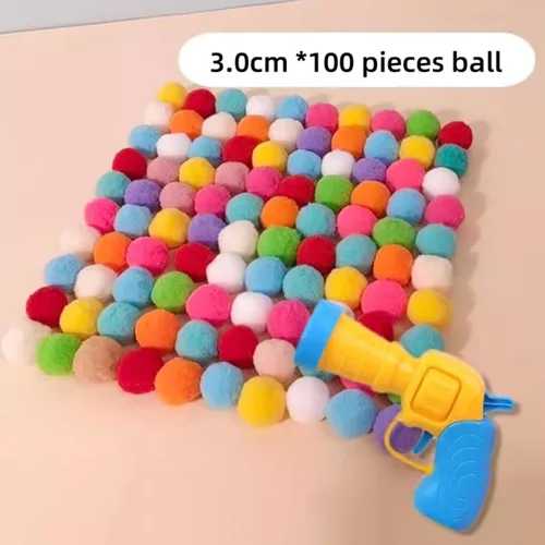 Vista 3 de Juego de lanzador de bolas de juguete para gatos, juguetes de peluche