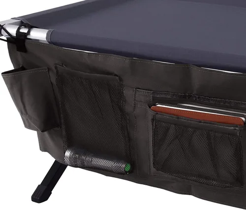 Vista 5 de Tough Outdoors Cuna de campamento para adultos – Cuna de campamento de gran tamaño – Cama militar duradera y resistente – Cuna plegable elevada