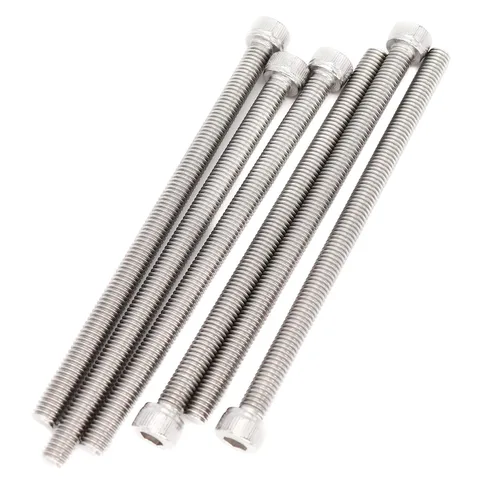 Vista 8 de Tornillos hexagonales extra largos de acero inoxidable 304 M3 x 4.331 in - 0.020 in de paso