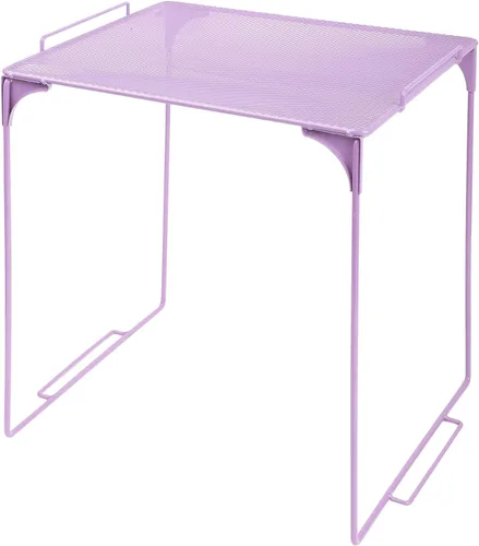 Vista 23 de Estante organizador de casillero apilable extra para casillero escolar, organizador de armario de almacenamiento, accesorios adecuados para la Negro