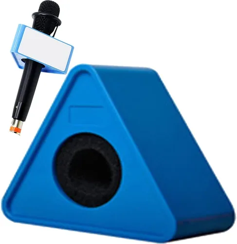 Vista 12 de Caja personalizada para micrófono con logo, equipo en vivo, forma de cubo y triángulo, para entrevistas, micrófono para karaoke, banderas