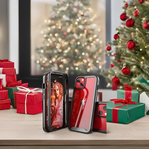 Vista 2 de Funda transparente para iPhone 13/14 para hombres y niños, híbrida 2 en 1, a prueba de golpes, protección resistente, resistente, delgada, funda