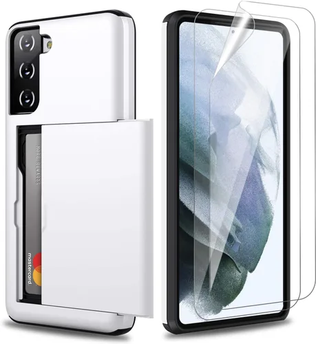 Vista 10 de ZUSLAB Funda tipo cartera compatible con Samsung Galaxy S21 Plus 5G, con tarjetero y a prueba de golpes, antiarañazos, compatible con Samsung Galaxy