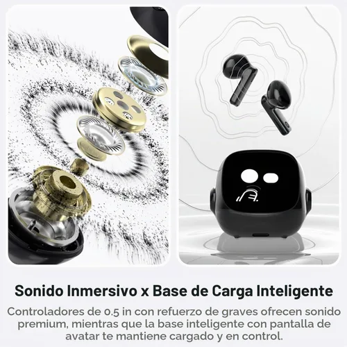 Vista 3 de Auriculares OSO AI con integración de ChatGPT y Claude, auriculares inteligentes inalámbricos Bluetooth con grabadora y asistente de reuniones