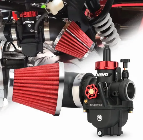 Vista 9 de NIBBI Carburador PE24 con kit de filtros de aire de 48mm, mejora el rendimiento de motocicletas de cross, compatible con 125cc-150cc para Apollo