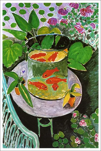 Vista 2 de American Gift Services - Póster Henri Matisse Goldfish de 11 x 17 pulgadas, arte moderno, unisex, blanco, papel, adulto, no plegable
