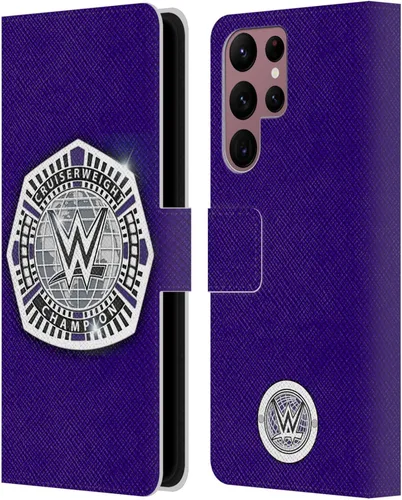 Vista 268 de Head Case Designs Officially Licensed WWE Cruiserweight Champion Title Belts Leather Wallet Case Compatible with Samsung Galaxy A07 4G Campeón