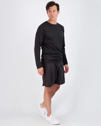 Vista 3 de Paquete de 3 camiseta de manga larga de malla que absorbe la humedad para hombre, protección solar UV, camiseta deportiva deportiva activa