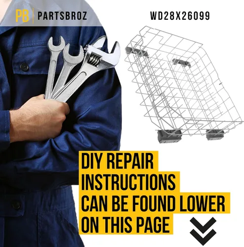 Vista 6 de PartsBroz WD28X26099 - Conjunto de escurridor inferior compatible con lavavajillas General Electric Hotpoint - Reemplaza WD28X34744 AP6980564
