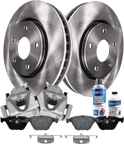 Vista 56 de Detroit Axle - Rotores de freno para Chrysler 200 2015 2016 2017, Rotores de freno de disco de reemplazo: 12.01" pulgadas delantero y 10.95