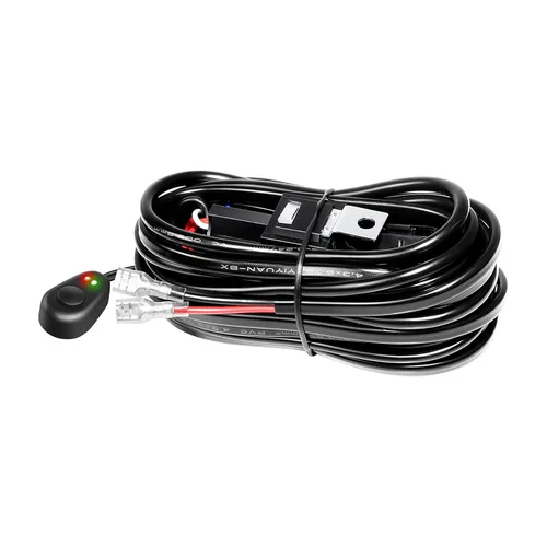 Vista 12 de RIGIDON Kit de mazo de cables de barra de luz LED, interruptor basculante de 12 V, 18 AWG, relé de alimentación, cable automotriz para barra de luz