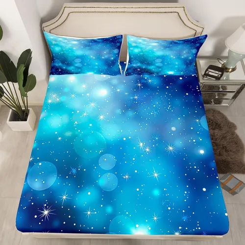 Vista 2 de Erosebridal Juego de sábanas de arcoíris para niños, niñas, adolescentes y mujeres, juego de sábanas de color pastel, verde azulado, verde, azul