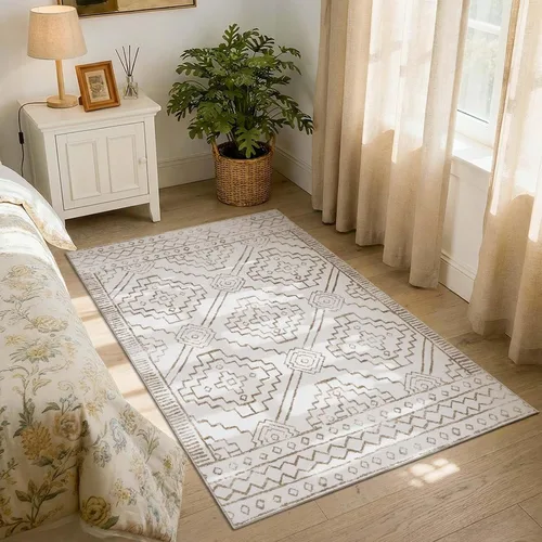 Vista 251 de jinchan Alfombra marroquí de pasillo 2x6 - Alfombra de pasillo lavable a máquina para cocina, alfombra moderna geométrica suave de pelo bajo