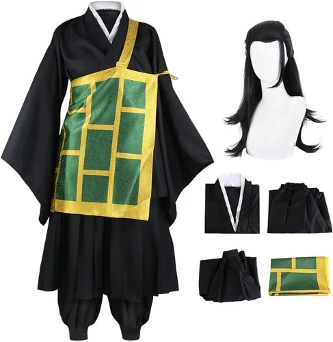 Vista 7 de Geto Suguru - Disfraz de cosplay de Geto Suguru, kimono, traje de escenario, traje de Halloween, conjunto completo para hombre