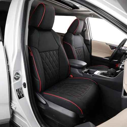 Vista 18 de EKR Rav4 Fundas de asiento de ajuste personalizado para Toyota Rav4 (híbrido) LE/XLE Premium 2026, juego completo de fundas de asiento de automóvil